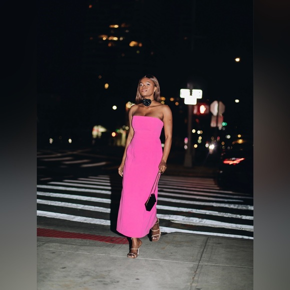 A.L.C. Elizabeth Strapless Sheath Dress pink - Picture 12 of 14